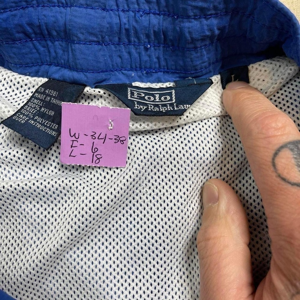 Mens L aop Polo Ralph Lauren shorts blue orange all over pattern - Picture 4 of 4